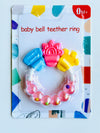 Baby bell teether ring