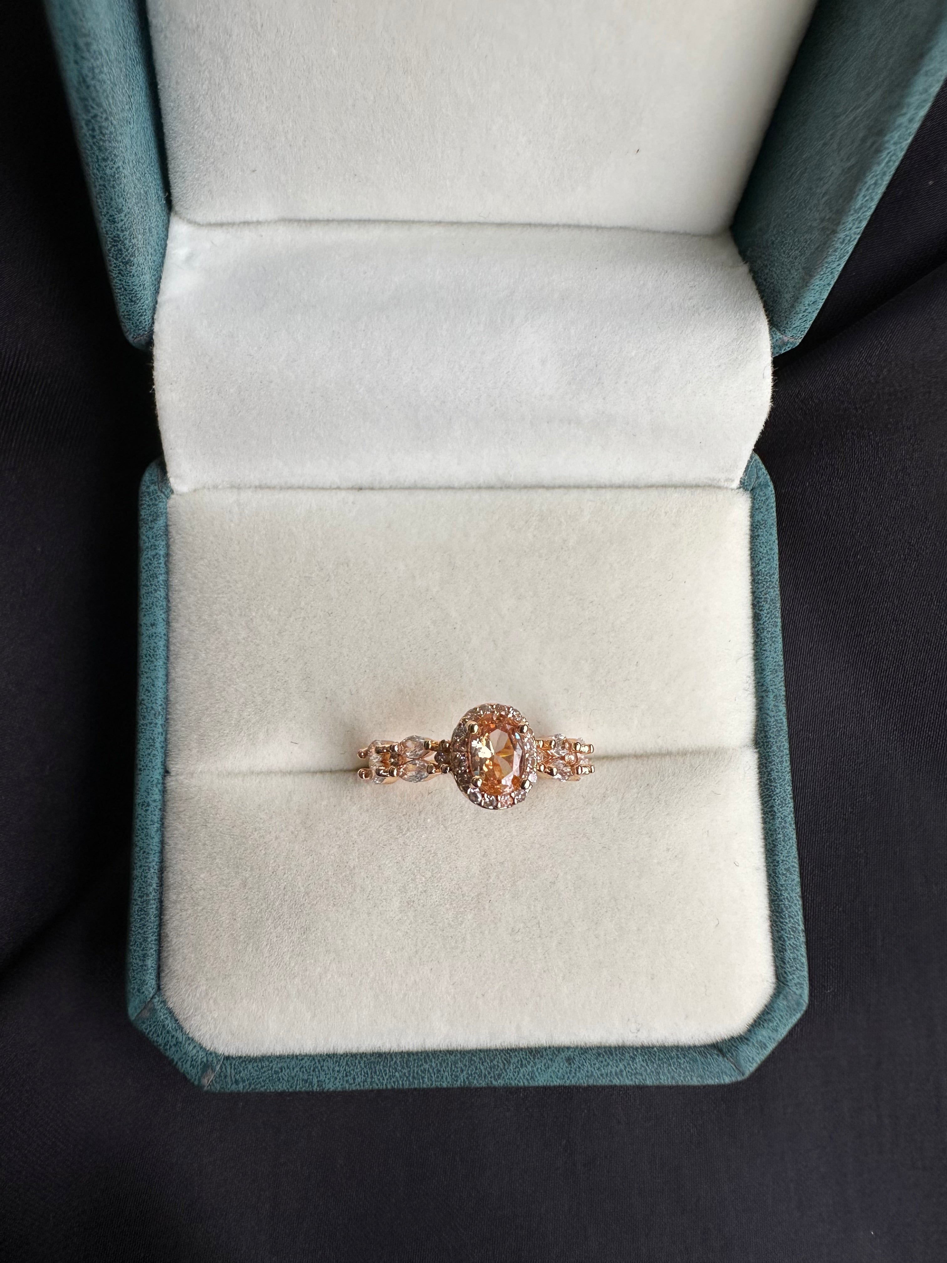 Oval stone sapphire ring