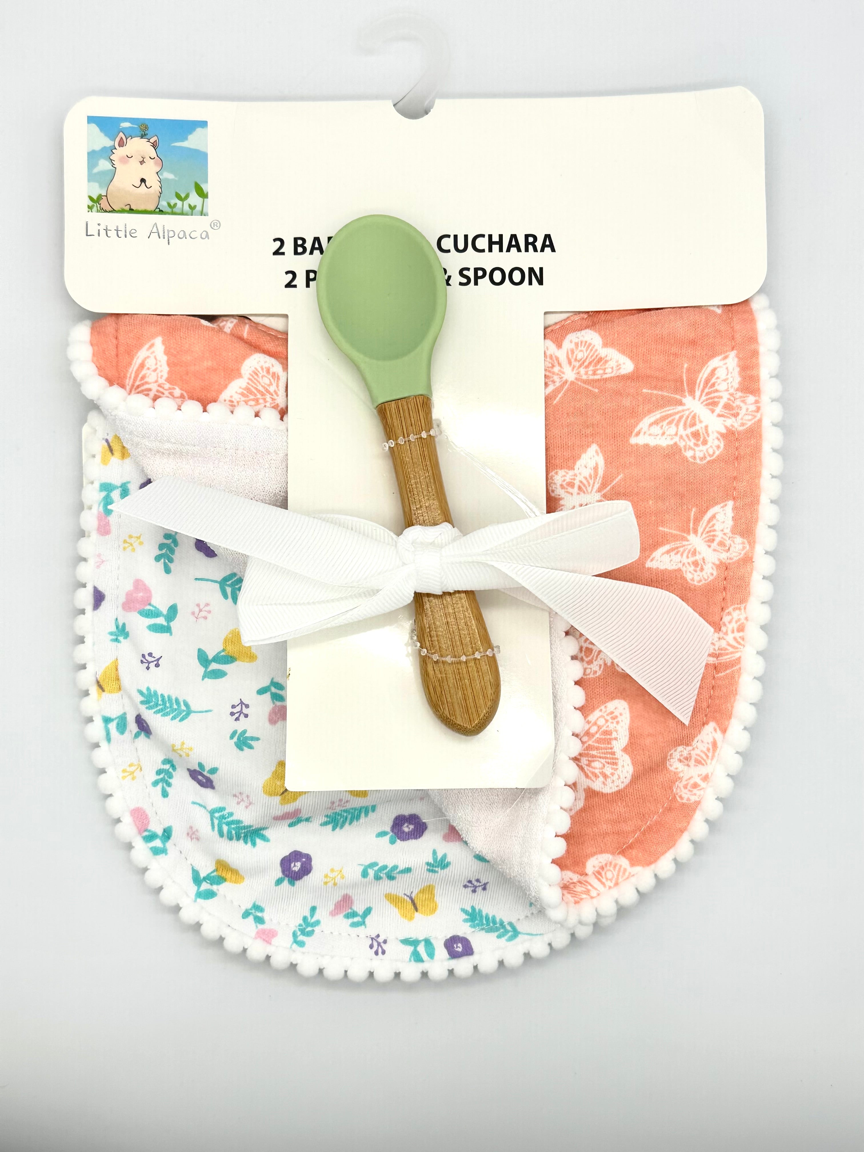 2 pack bibs & spoon