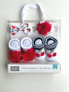 4 piece headband & socks gift set (0 to 9m)