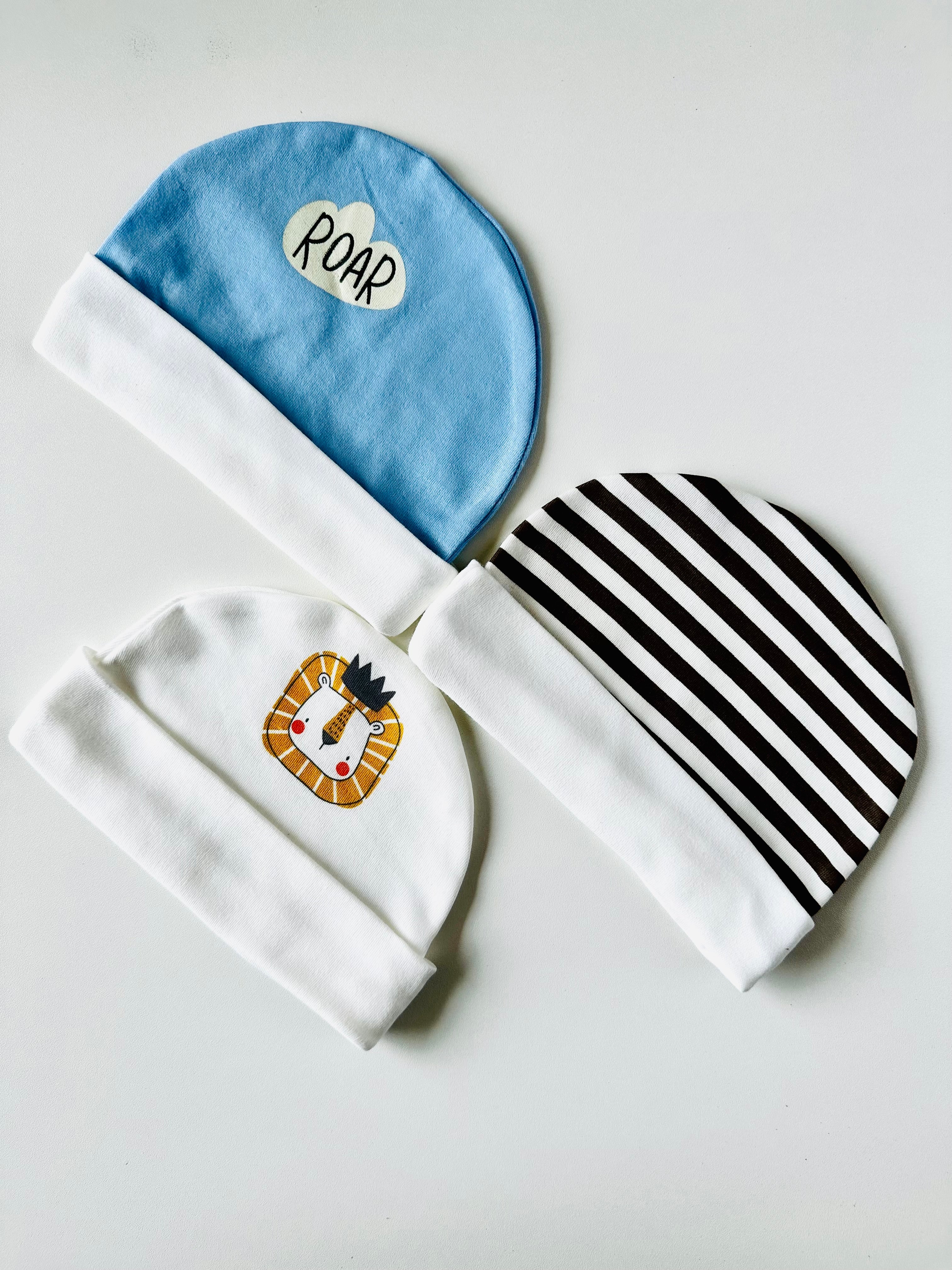 Cap 3 pieces (0 to 6 months) summer