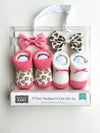 4 piece headband & socks gift set (0 to 9m)