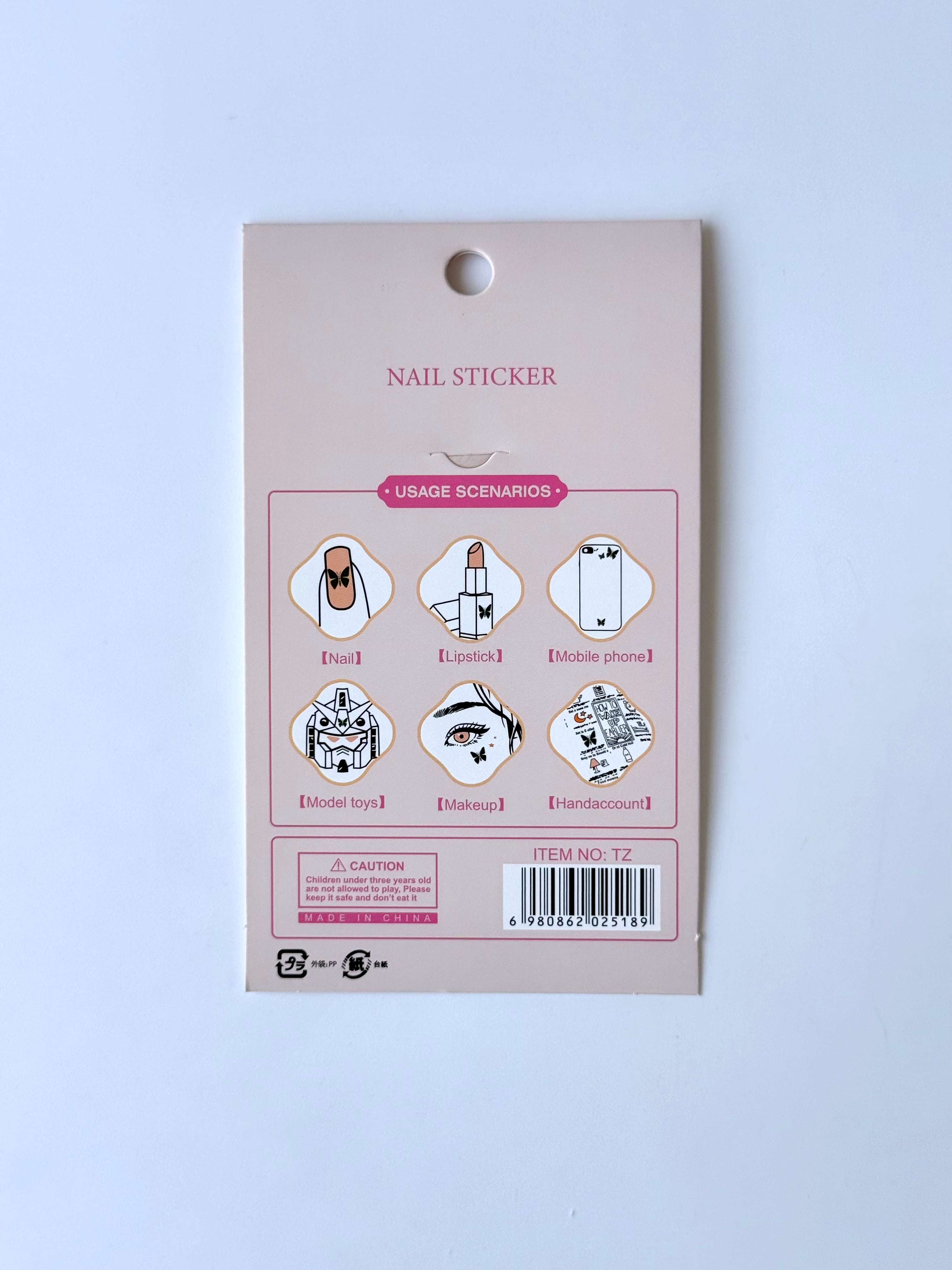 3D hair & nail art stickers